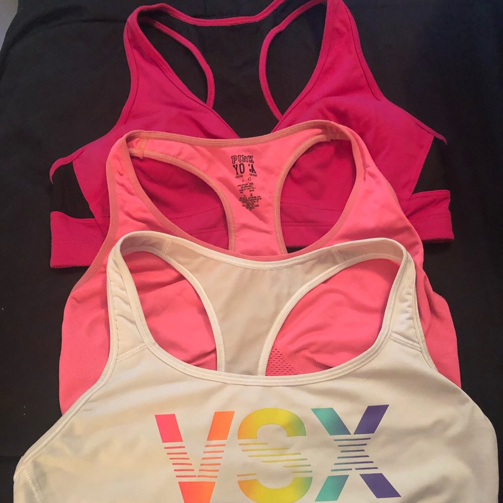 Victoria Secret sports bras.